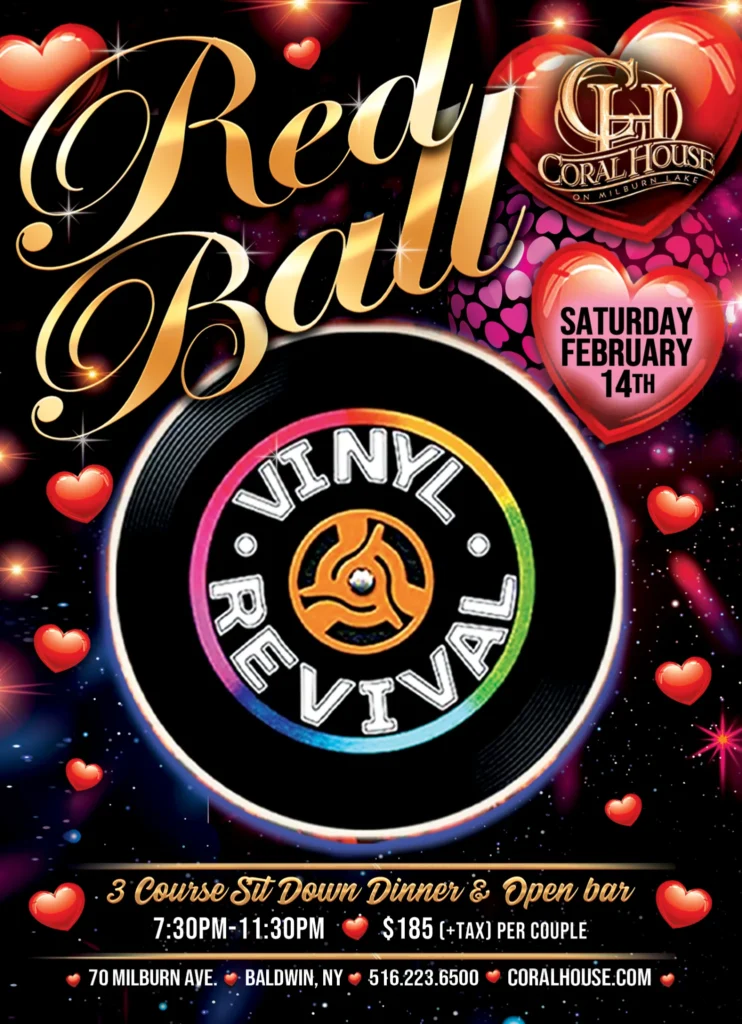 Coral House Valentines Day Gala Menu